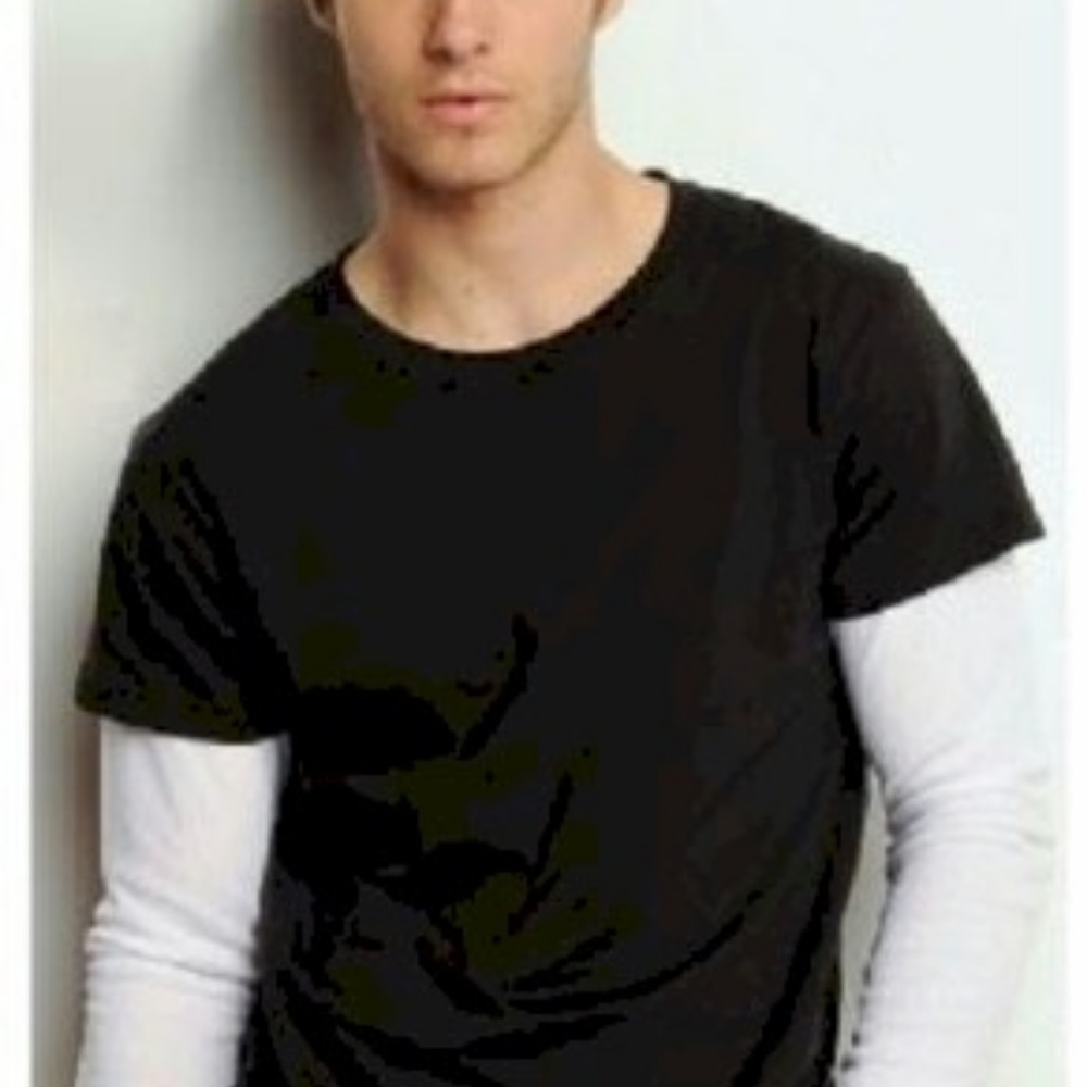 Mens 2 in 1 Navy w/White Sleeves Size Large NWT - Picture 3 of 3